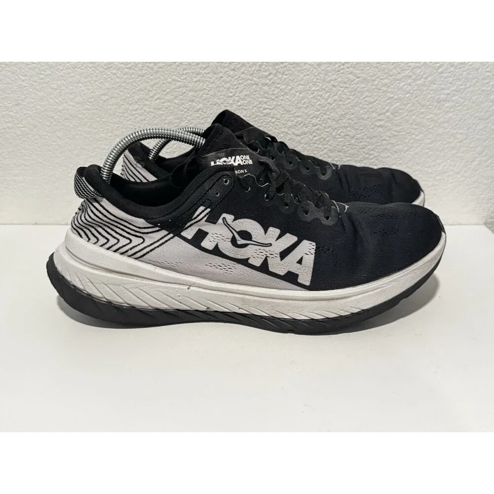 Hoka One Mens Carbon X Running Shoe Size 15 Black/White Sneaker 1102886